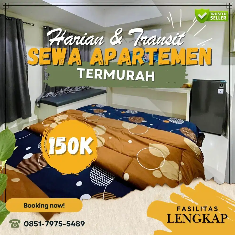 Sewa Apartemen Green Pramuka City Harian/Transit Termurah Jakpus