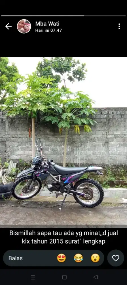 Jual Motor KLX 2015 Second Ss Lengkap