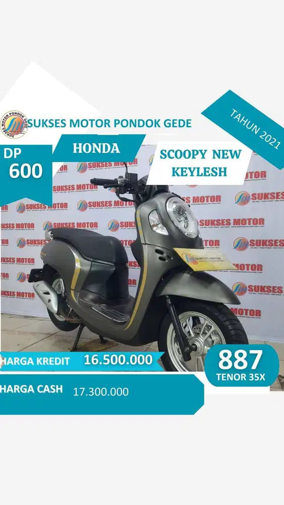 HONDA SCOOPY NEW KEYLESH TAHUN 2021 DP HANYA 600.000 AJA NIH