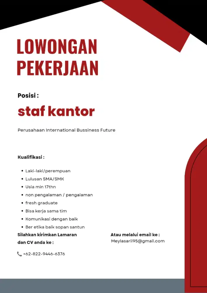 Open Loker Staff office