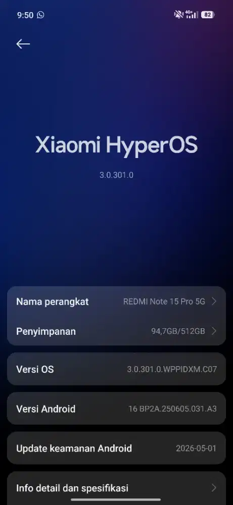 Jual HP redmi note 15 pro 5g ram 12/512 (082175619420)