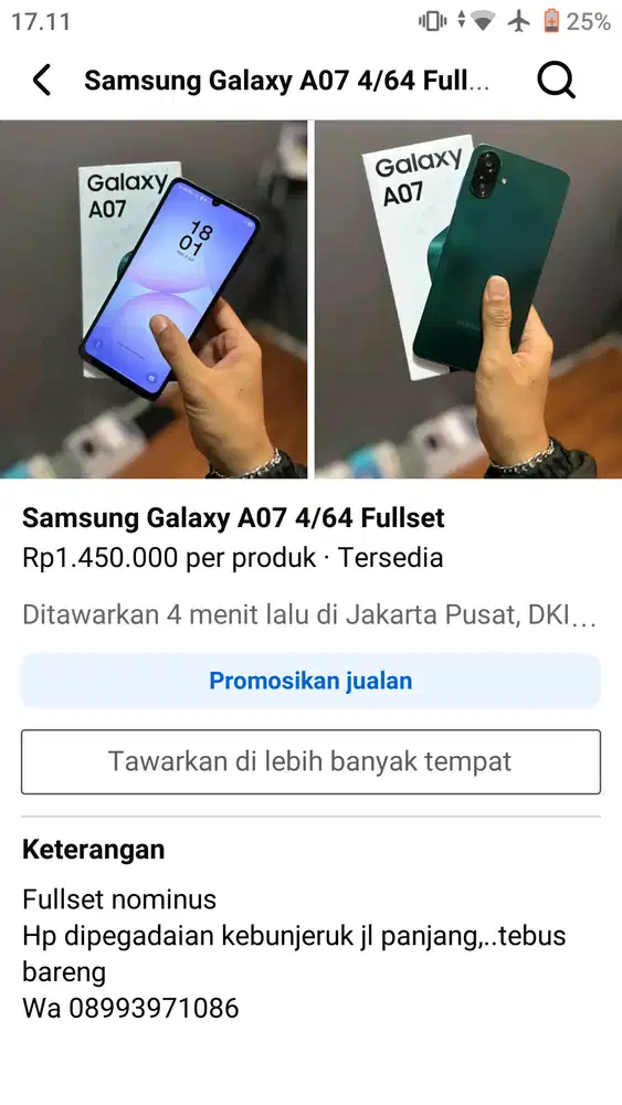 Samsung Galaxy A07 Fullset