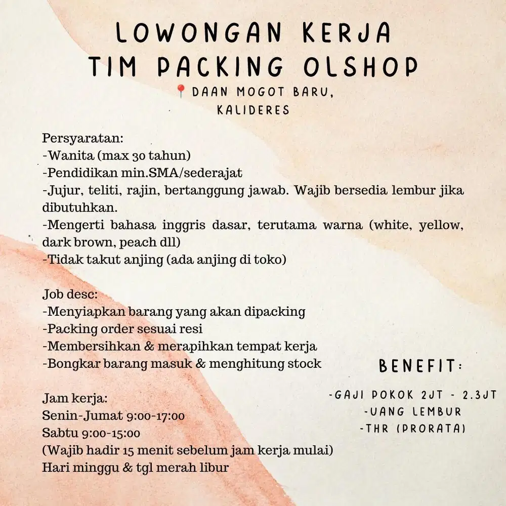 Lowongan Kerja Packing Online Shop