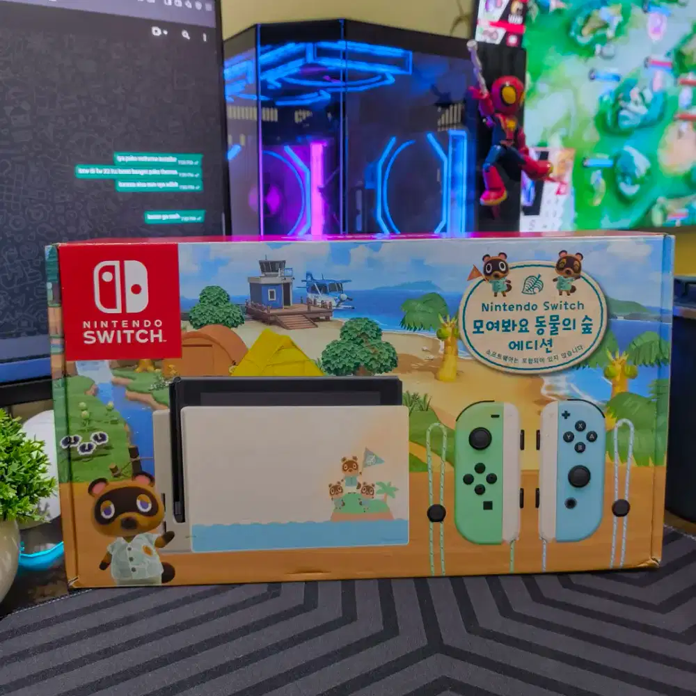 NINTENDO SWITCH V2 ANIMAL CROSSING EDITION + GAME