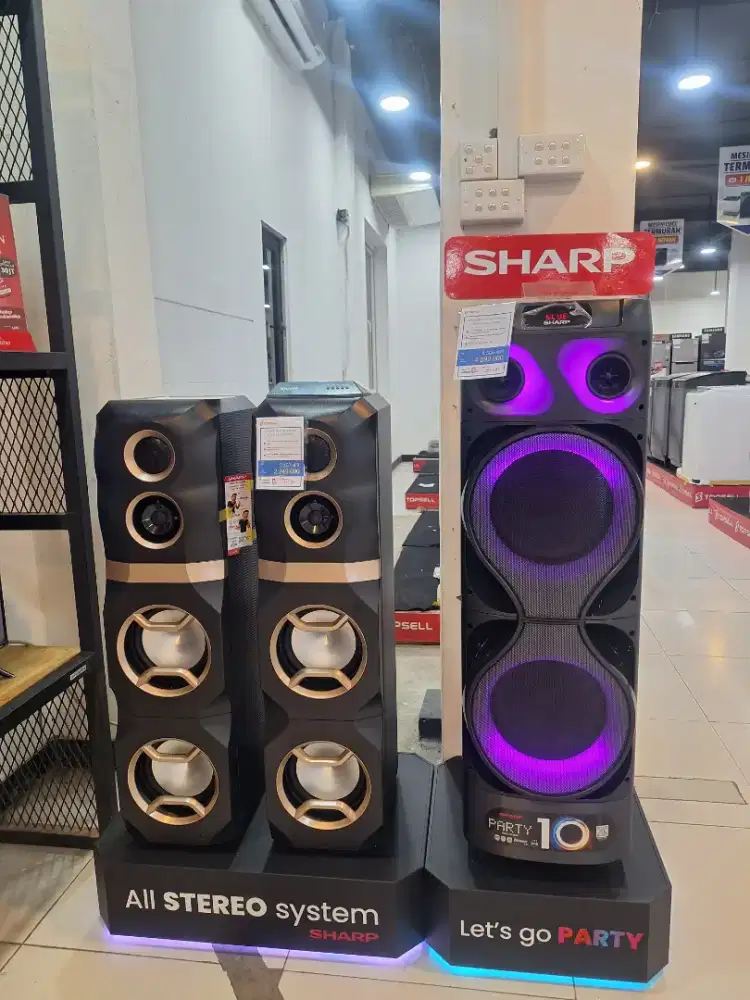 PROMO KREDIT SPIKER BLUETOOTH SHARP,BARU DAN BERGARANSI