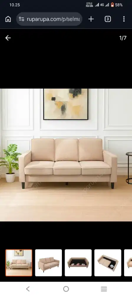 PROMO!! SELMA THEODORE SOFA 3S WITH STORAGE