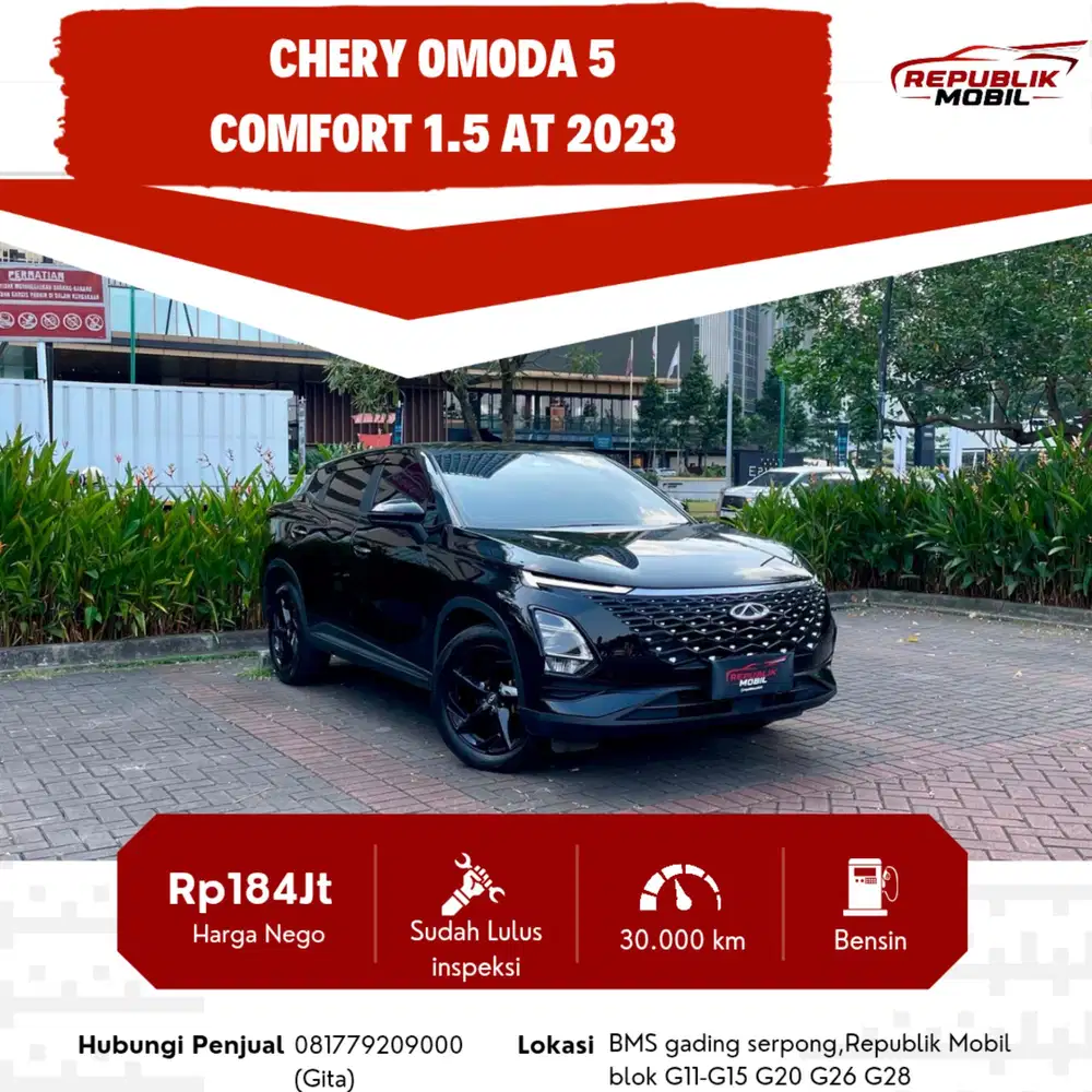 Chery Omoda 5 Comfort 1.5 AT 2023
KM LOW 30 Ribuan pajak panjang SALE!