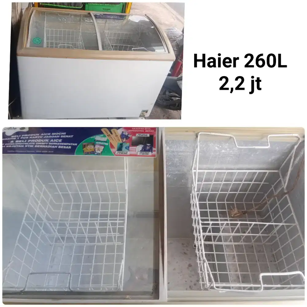 Freezer sliding bekas bergaransi