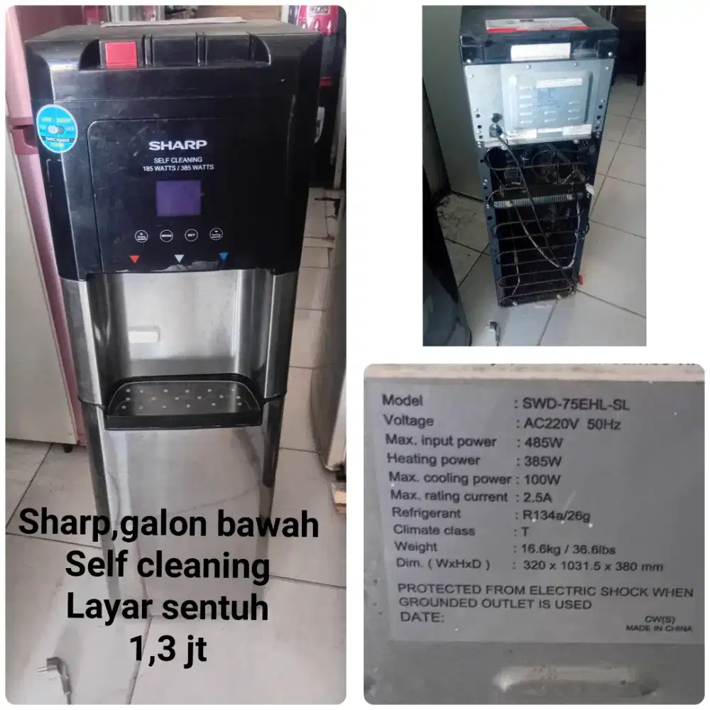 Dispeser sharp bekas bergaransi