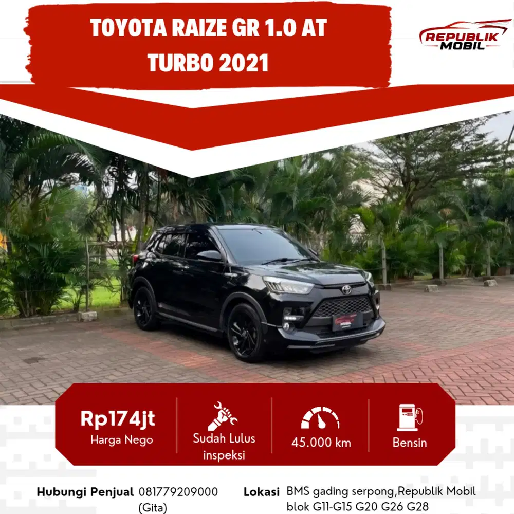 Toyota Raize 1.0T S CVT (Non TSS) 2021 KM SUPER PANJANG AGUSTUS 2027