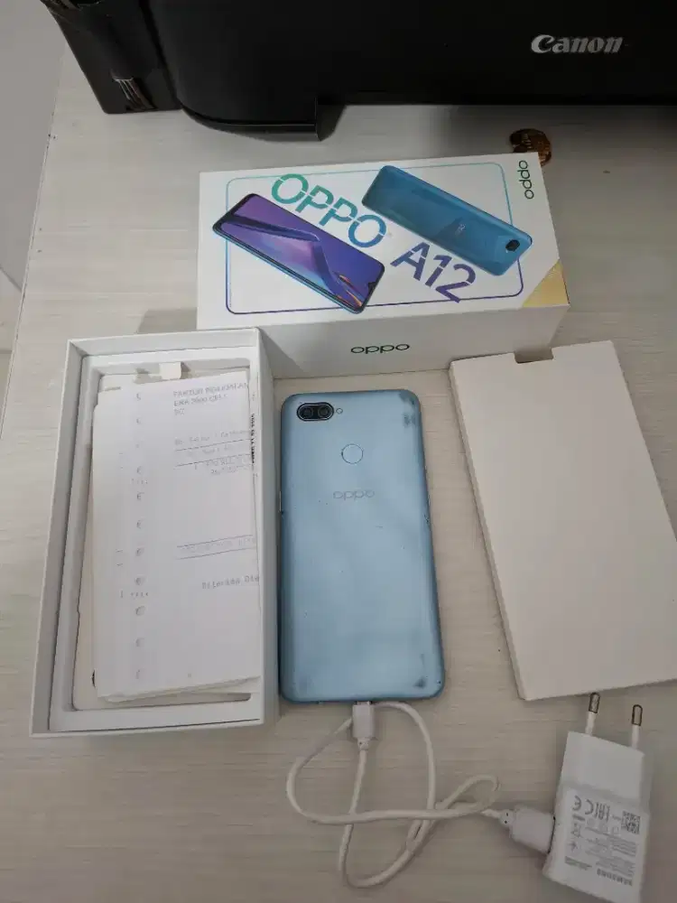 Oppo a12 lengkap dus