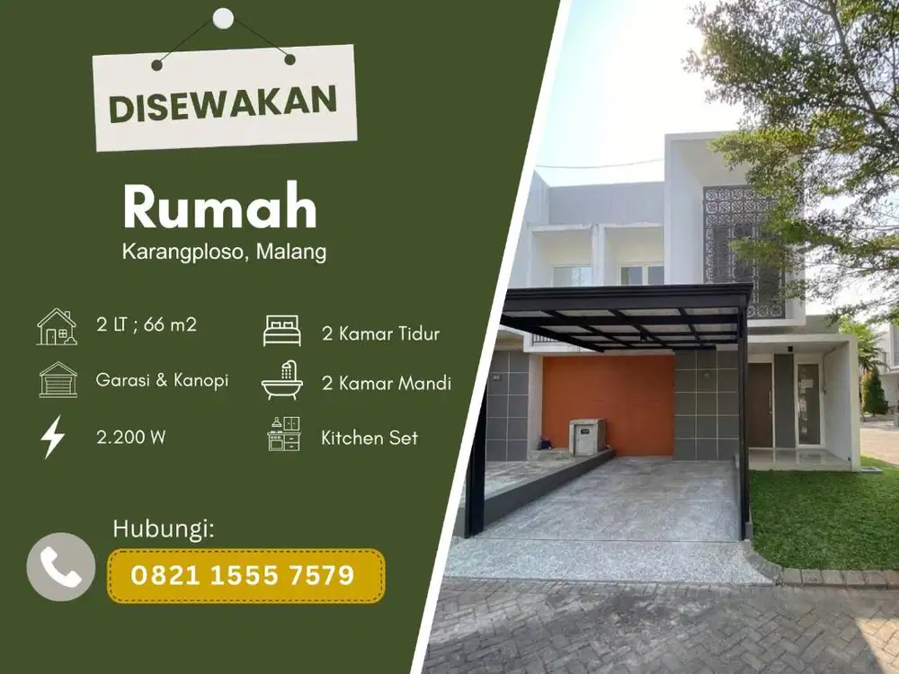 Disewakan Rumah Minimalis Modern - Malang