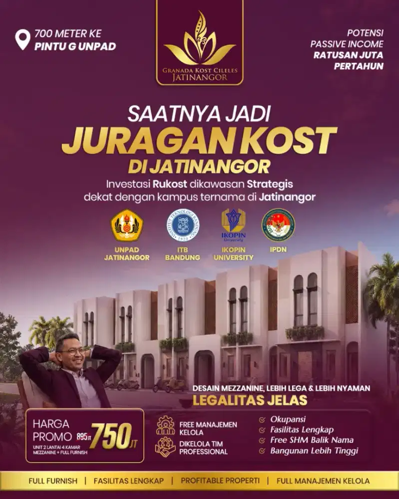 Investasi autopilot Rumah Kost Jatinangor
