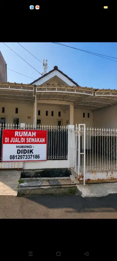 Di jual rumah atau di sewakan.
