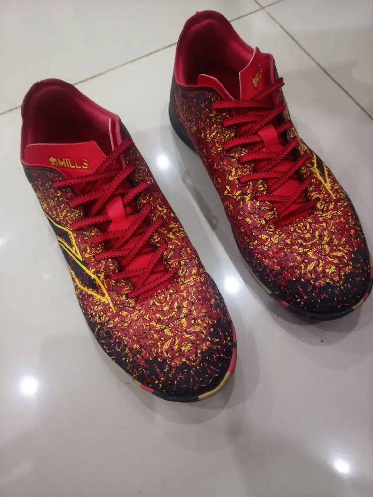SEPATU FUTSAL ORIGINAL MILLS art XYCLOPS INFERNO IN - Merah, 40