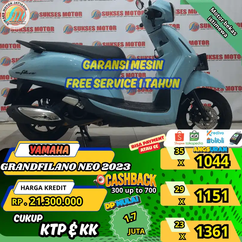 YAMAHA FILANO NEO 2023 DP&ANGSURANTERMURAHSYRTKTP&KK(SUKSESMOTOR)