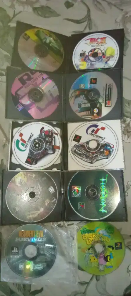 Kaset ps1 pkt 10cd siap main nego cod rungkut gan