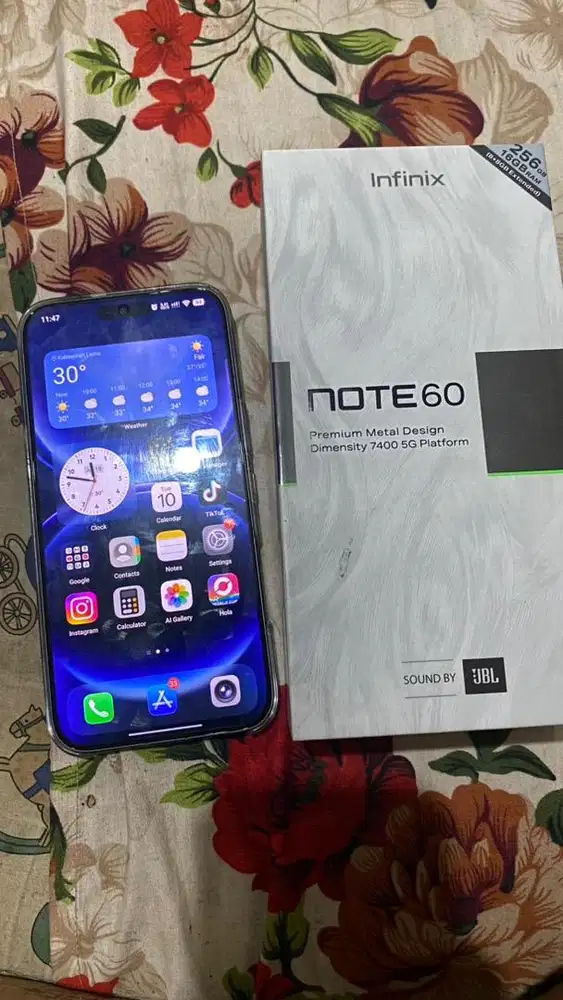 infinix note 60 8/256 fullset