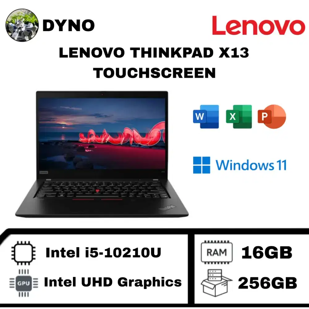 Lenovo Thinkpad X13 Intel Core i5 RAM 16GB SSD 256GB Touchscreen