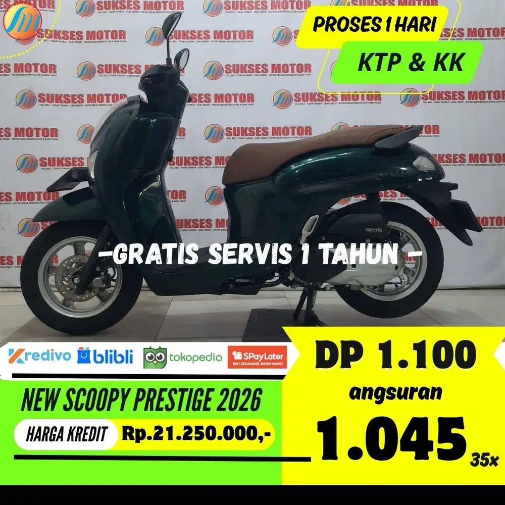 HONDA SCOOPY PRESTIGE 2026 SEKEN BISA KREDIT MURAH ANGSURAN TERJANGKAU