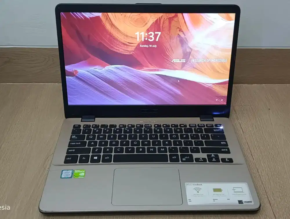 Asus X405UQ core i5 gen 7 ram 8gb DDR4 VGA NVDIA 2gb SSD 128gb + 500gb