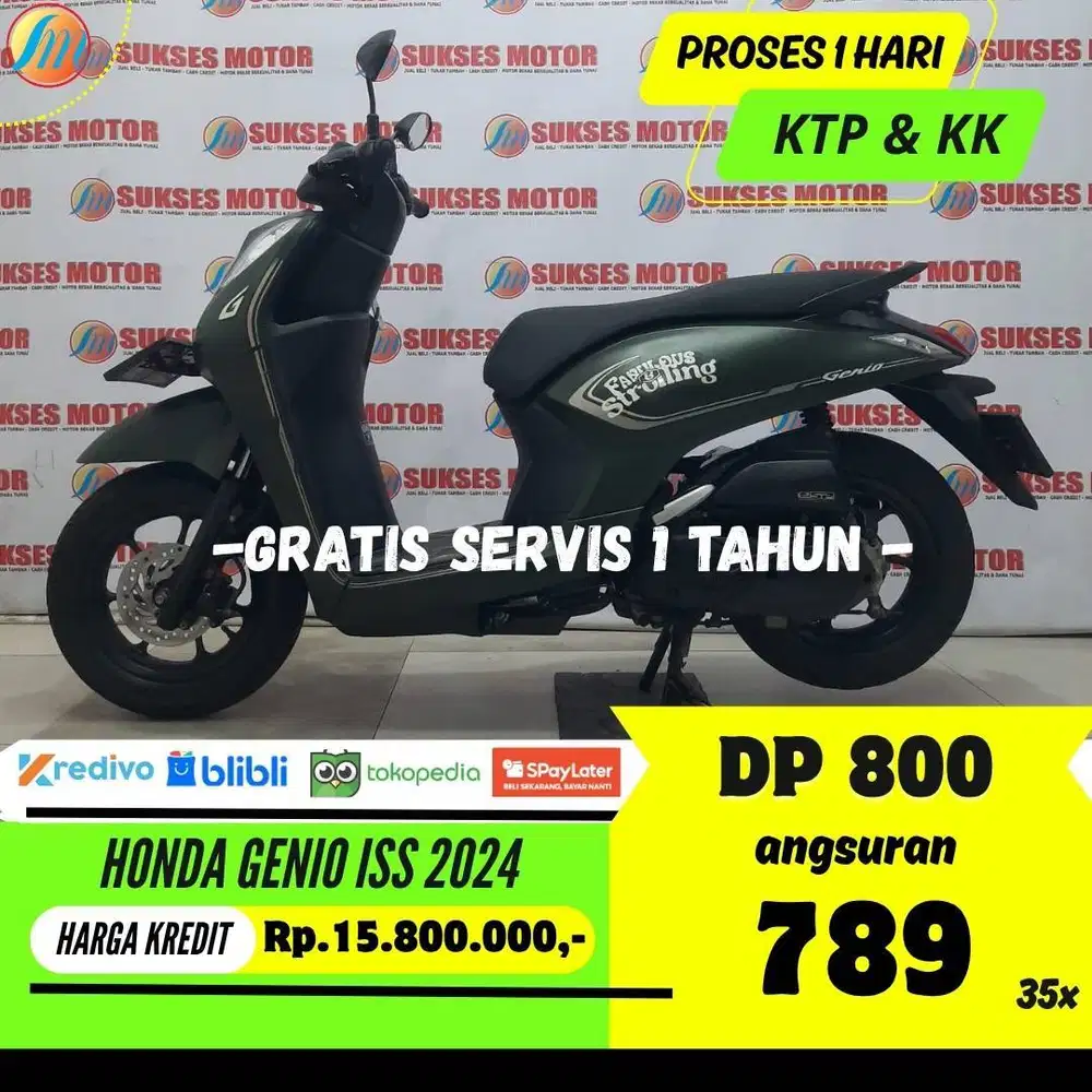 DP PROMO 800RIBU ANGSURAN SANGAT RINGAN HONDA GENIO ISS 2024
