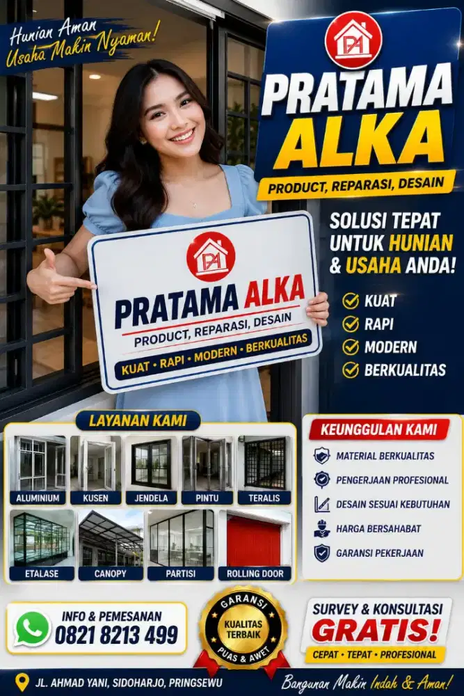 Kusen aluminium, partisi aluminium
