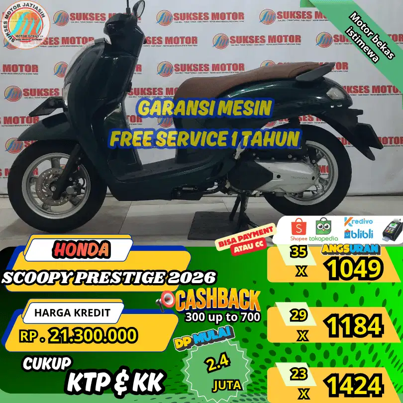 HONDA SCOOPY PRESTIGE 2026 ANGSURAN TERMURAHSYRTKTP&KK(SUKSESMOTOR)