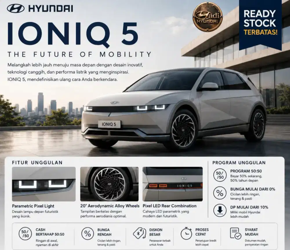 Hyundai ioniq 5 signature long range mobil Baru ioniq5 promo m