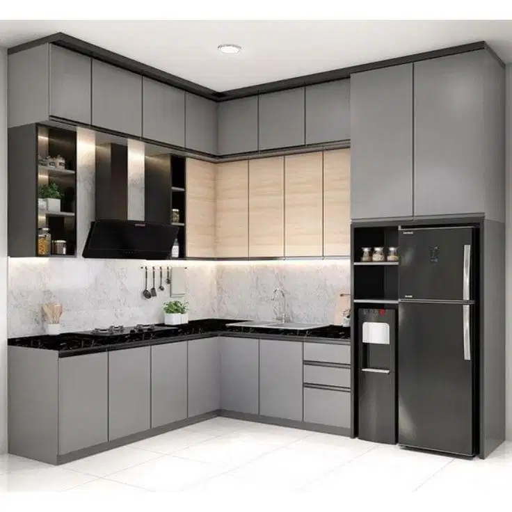 Custom kitchen set minimalist wardrobe bedroom set dan livingroom set