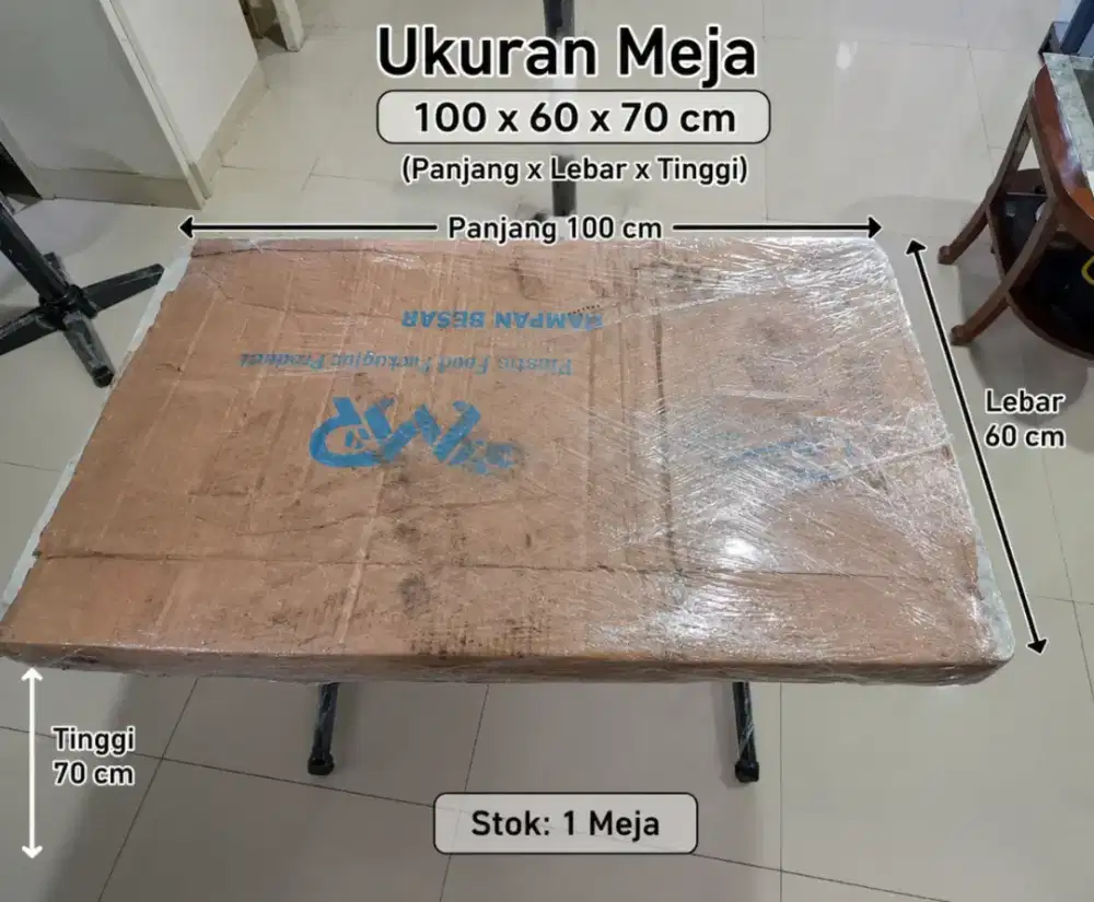 Meja 100 × 60 × 70 cm (P × L × T)