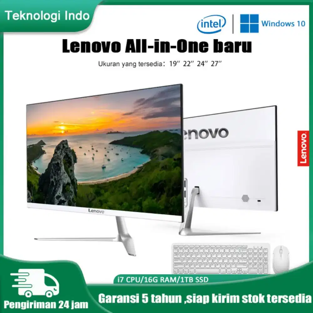 Lenovo Komputer Full PC All-in One Baru Terbaru HD