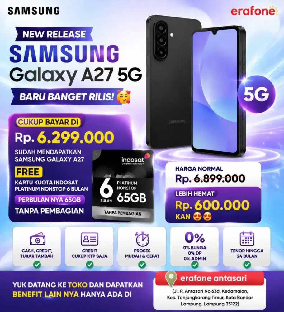 samsung galaxy A27 5G cicilan mulai dari 500ribu