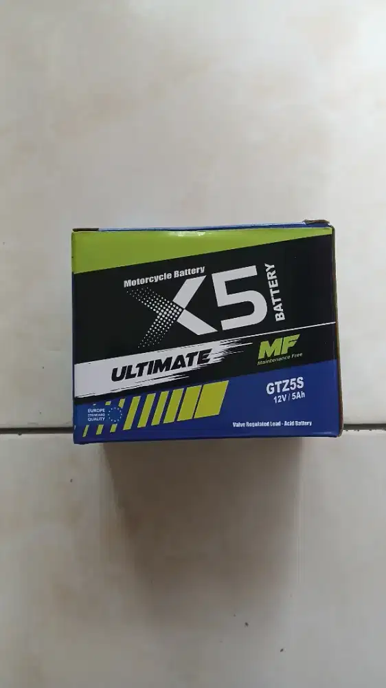 Accu/Aki Motor X5 Ultimate GTZ5S 12V 5Ah Maintenance Free