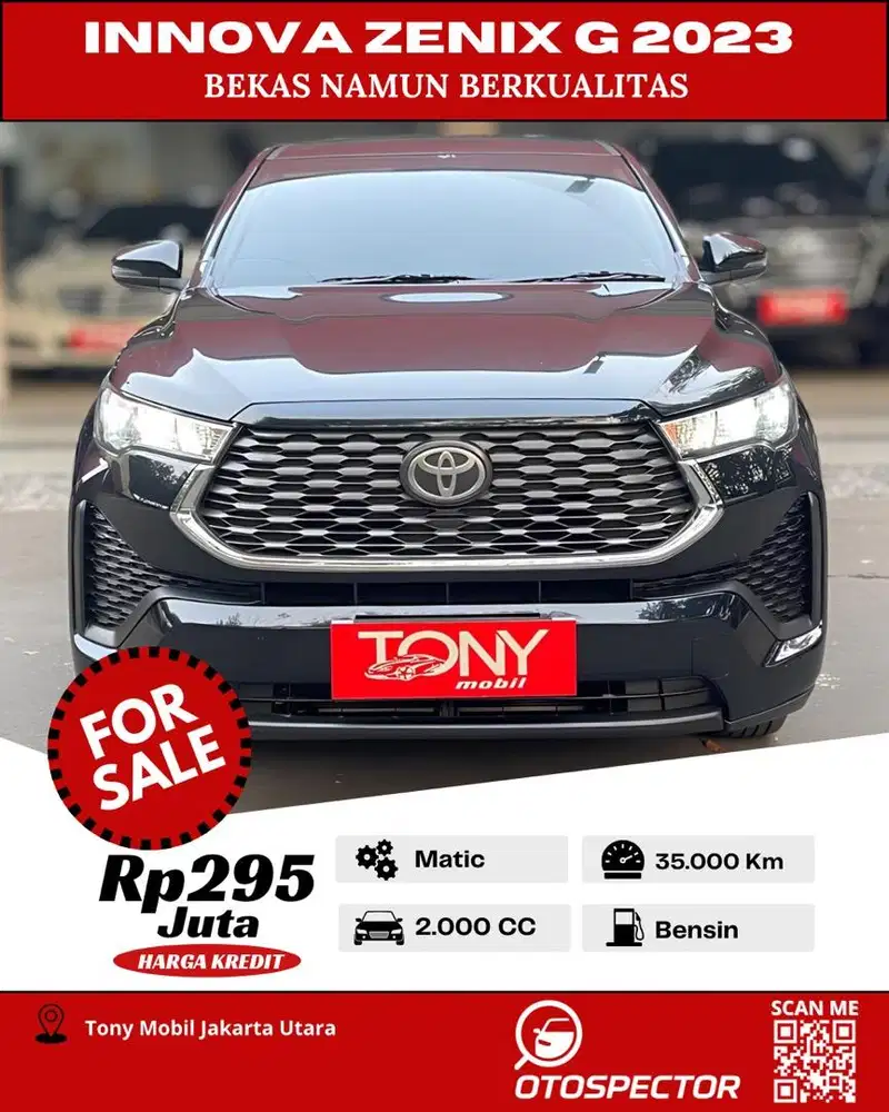 Toyota Innova Zenix G AT 2023 Hitam