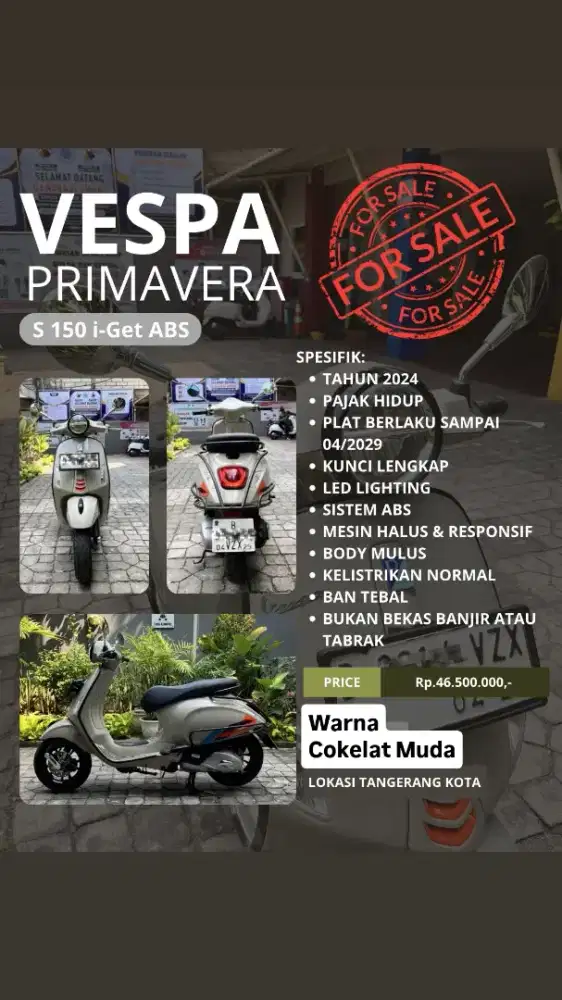 Dijual Vespa Primavera