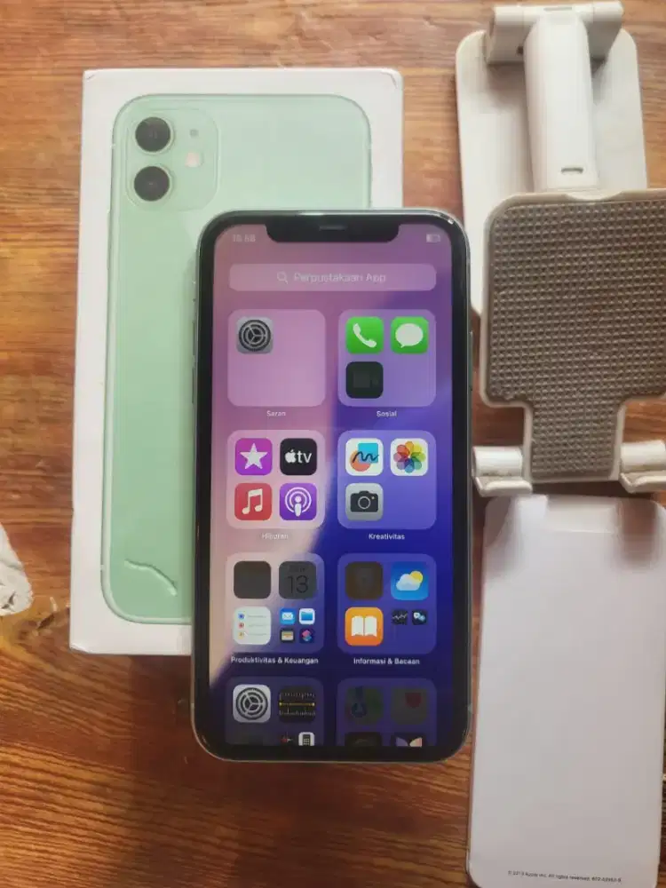 iPhone 11 128gb Green Inter Fullset Mulus Terawat