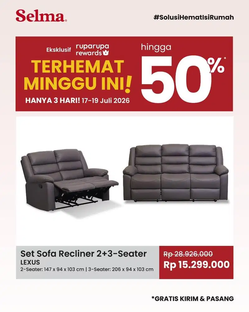 SOFA SET RECLINER LEXUS