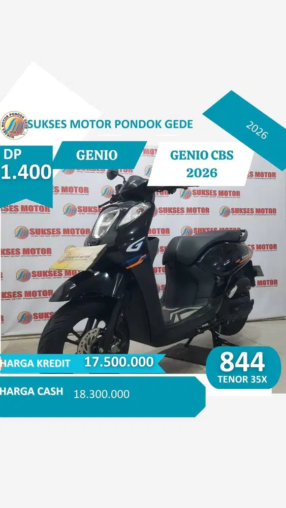 HONDA GENIO CBS 2026 ANGSURAN HANYA 844 AJA NIH GUYS
