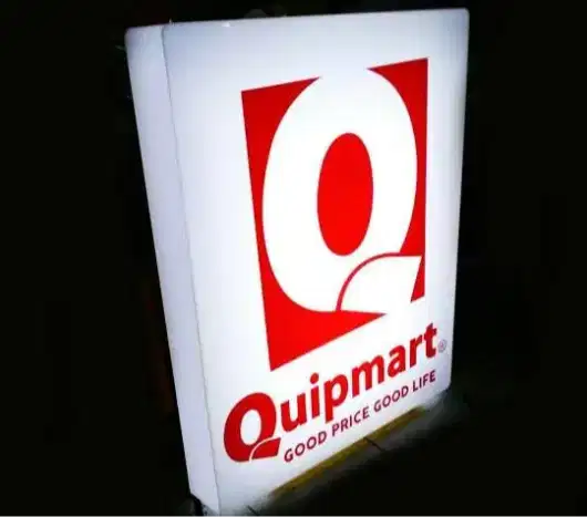 Neon box sign papan nama menu huruf timbul letter aneka Stiker Kaca