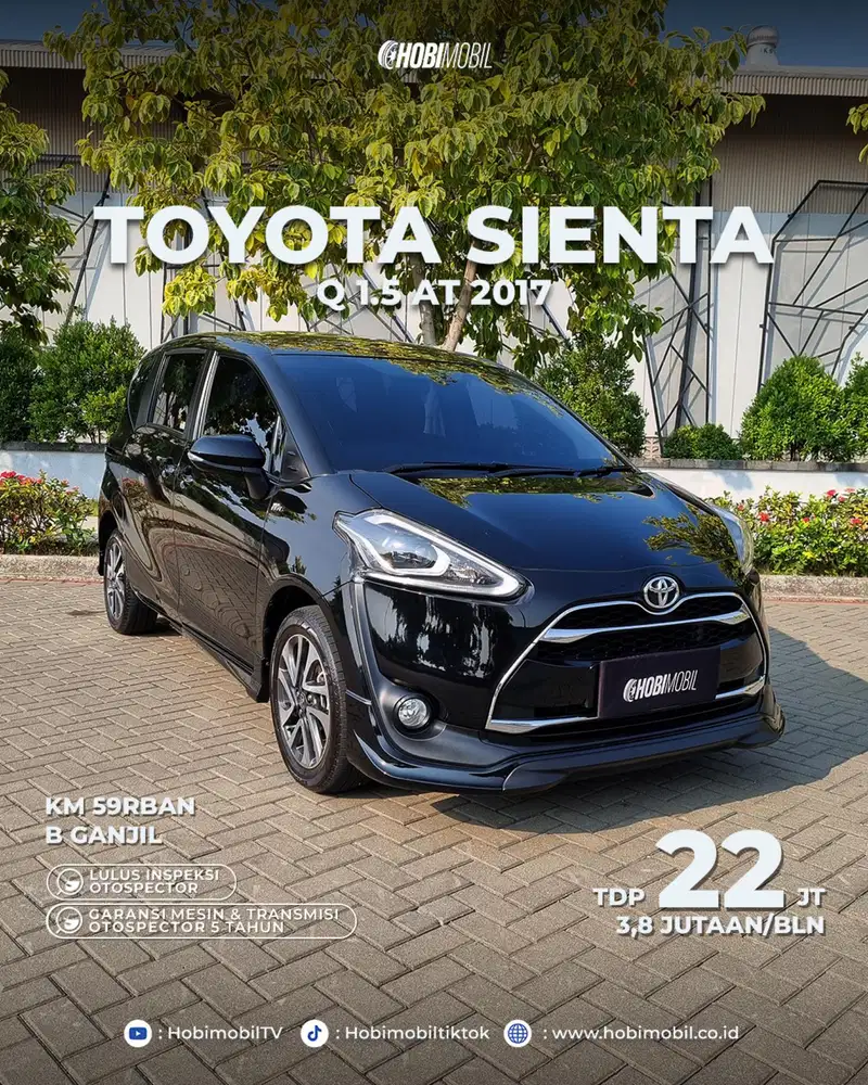 Sienta Q 1.5 AT Thn 2017 Pemakaian 2018