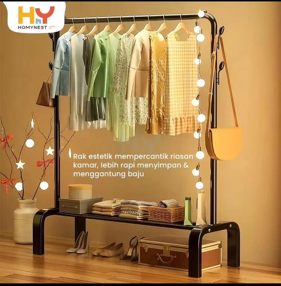HOMYNEST stand hanger gantungan pakaian