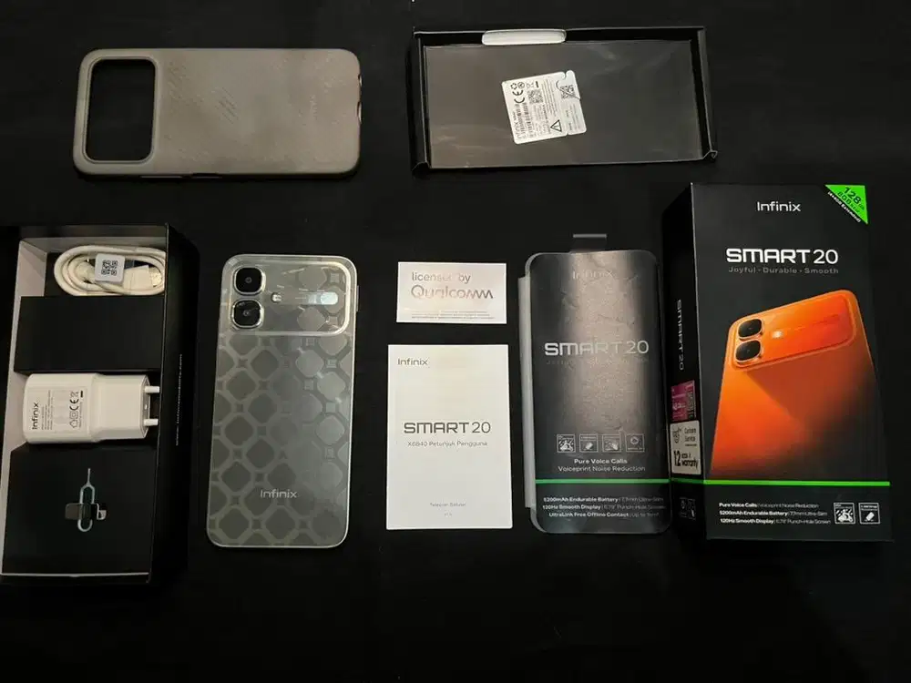 INFINIX SMART 20 4+4/128 100% MULUS SEBULAN PAKAI GARANSI 2027 JUNI