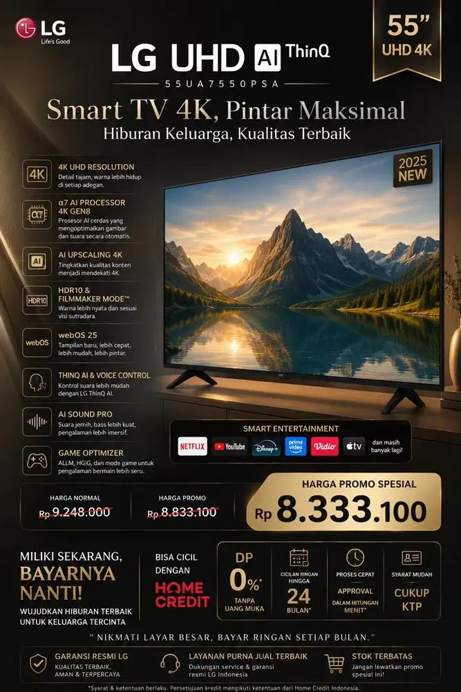 LG UHD AI TV | Bisa Cicil 0% Dp Pakai Home Credit