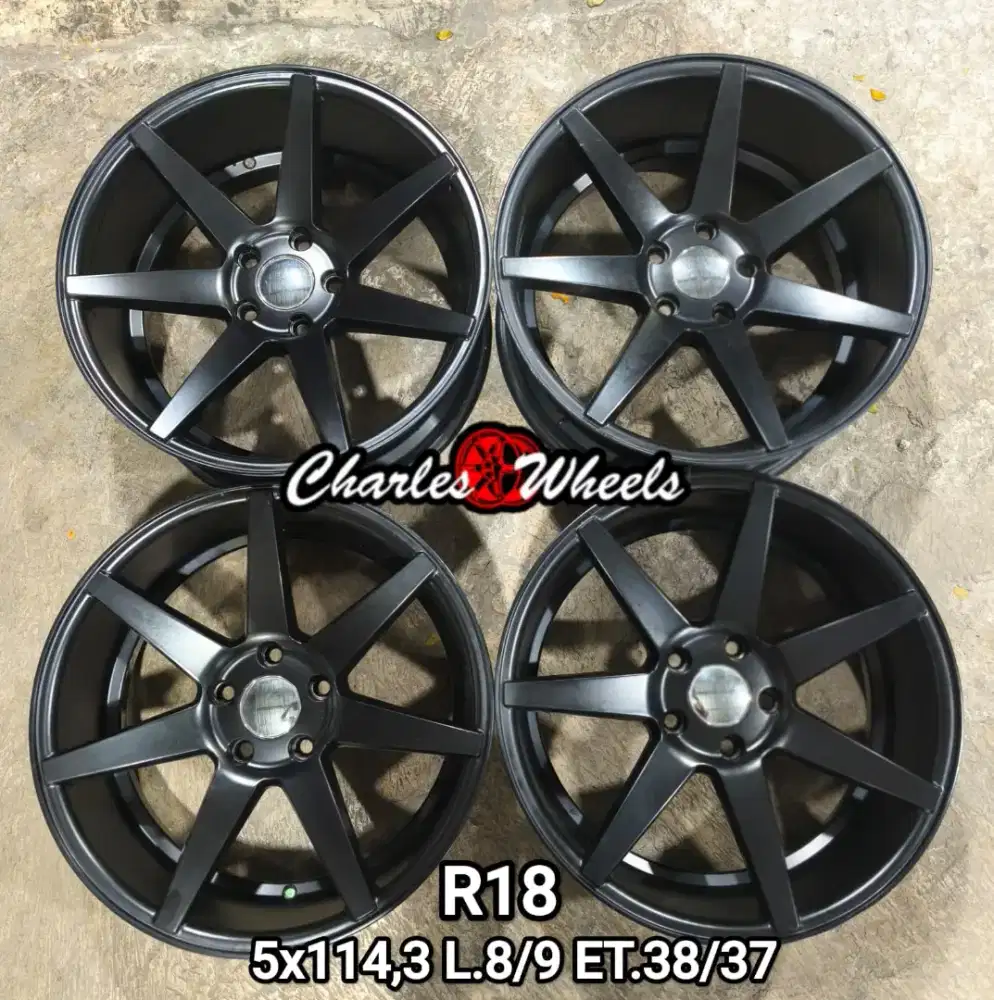 Jual velg rep vossen r18 5x114,3 5x112 camry terios rush innova dll