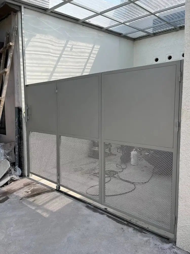 pintu pagar dorong minimalis