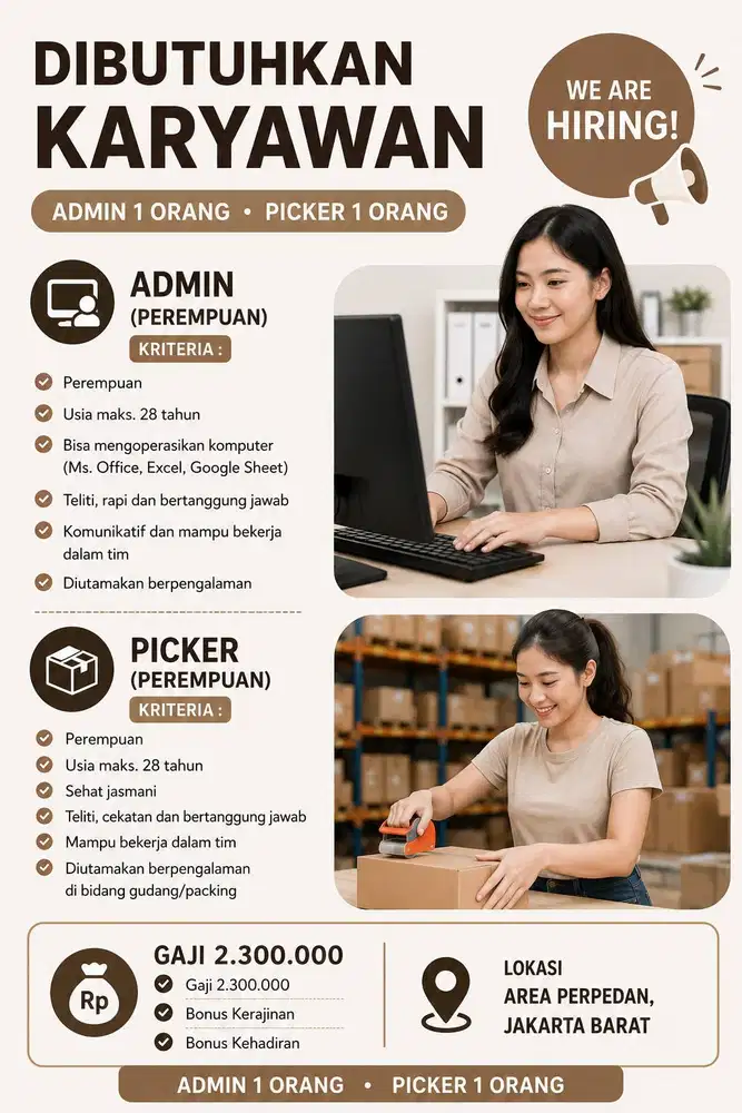 Lowongan Kerja Admin And Picker