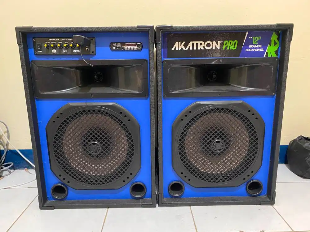 Speaker Aktif 12 Inch AKATRON PRO Bluetooth & Karaoke - Mulus Siap Pak