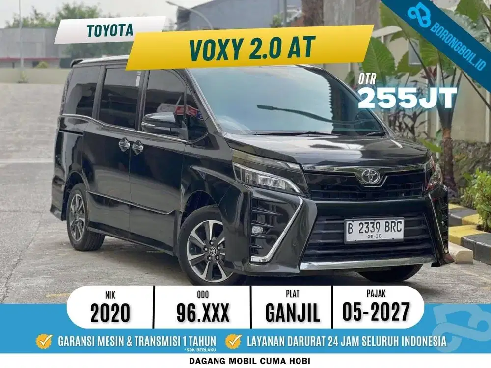 Toyota Voxy 2.0 AT 2020 Hitam DP 7 JUTA