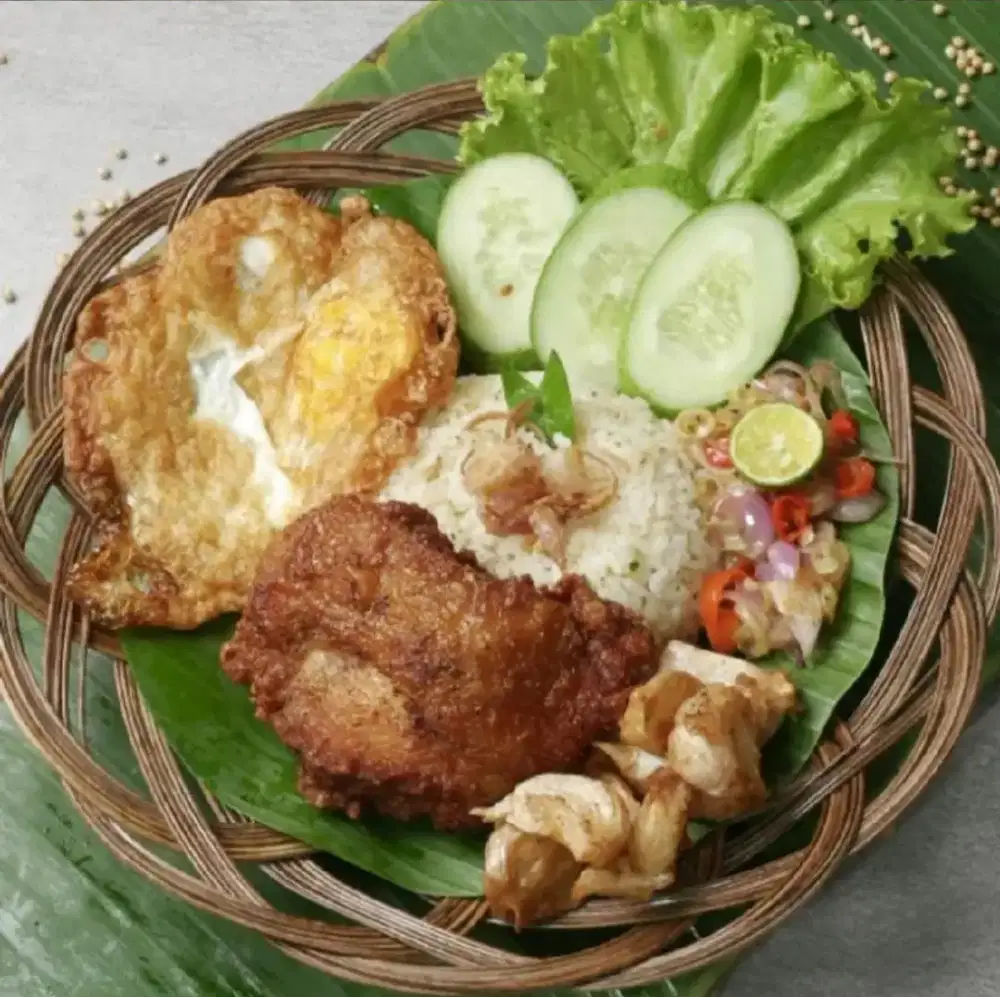 PAKET AYAM GORENG BAWANG PUTIH